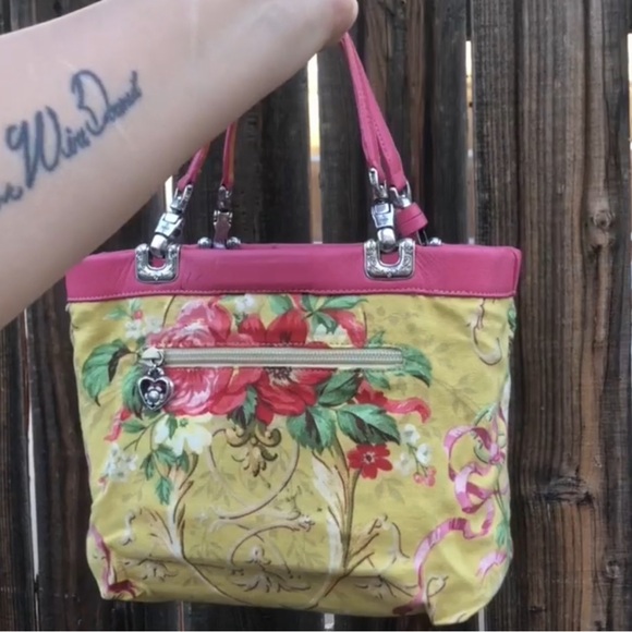 Brighton Jodie Pink Heart Leather Mini Handbag - reversible - Picture 6 of 13